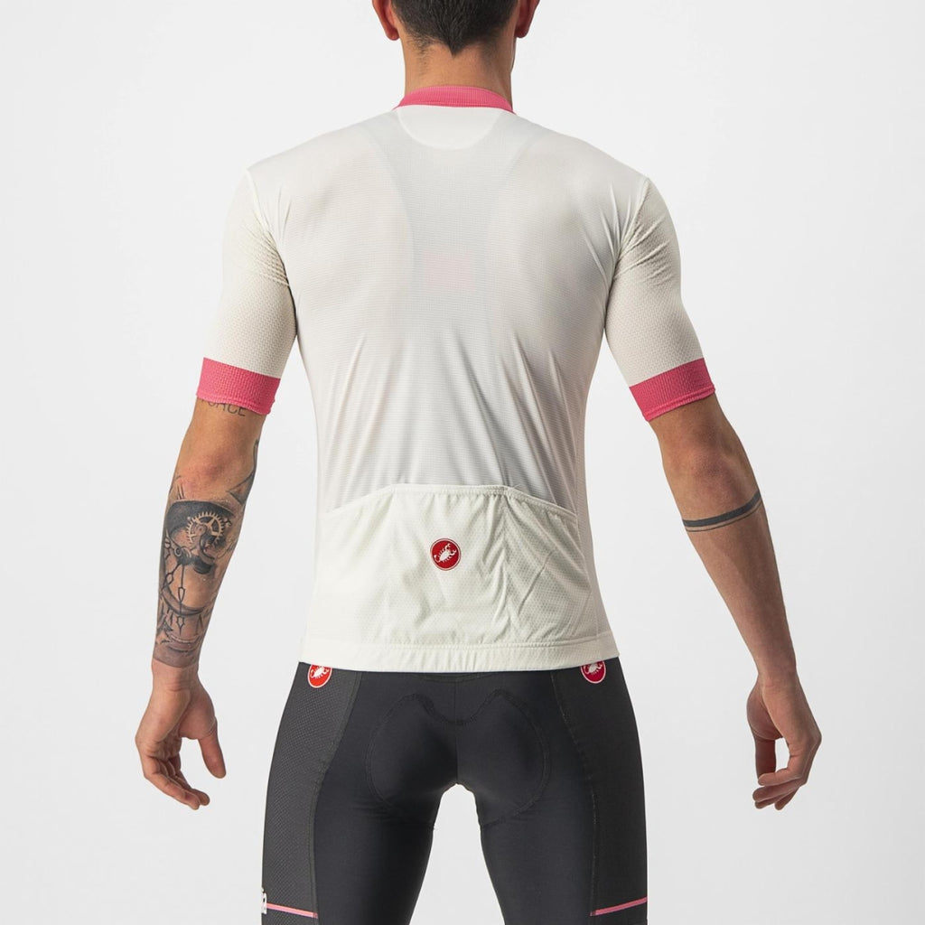 Tricota Ciclismo Castelli Fuori GIRO Manga Corta Blanca Conmemorativa