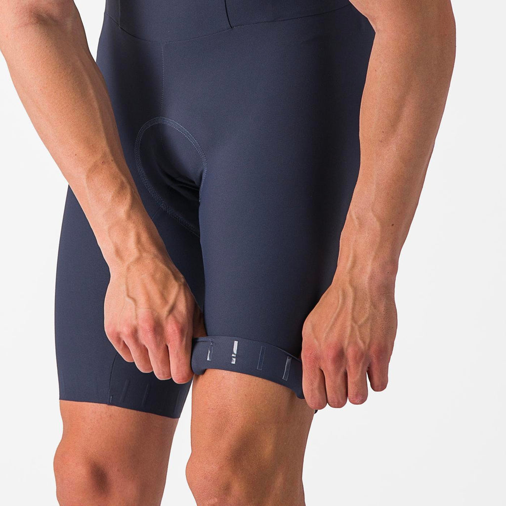 Ropa de ciclismo premium en SERJAF: Castelli Espresso Bibshort Azul con ajuste anatómico y tejido técnico