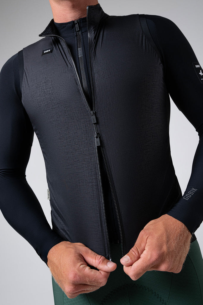 Chaleco Gobik Vector 2.0 Hombre Negro – ideal para rutas con viento