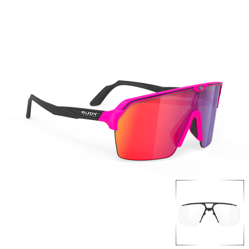 Lentes Rudy Project Spinshield Air con insertos ópticos personalizados para ciclistas.