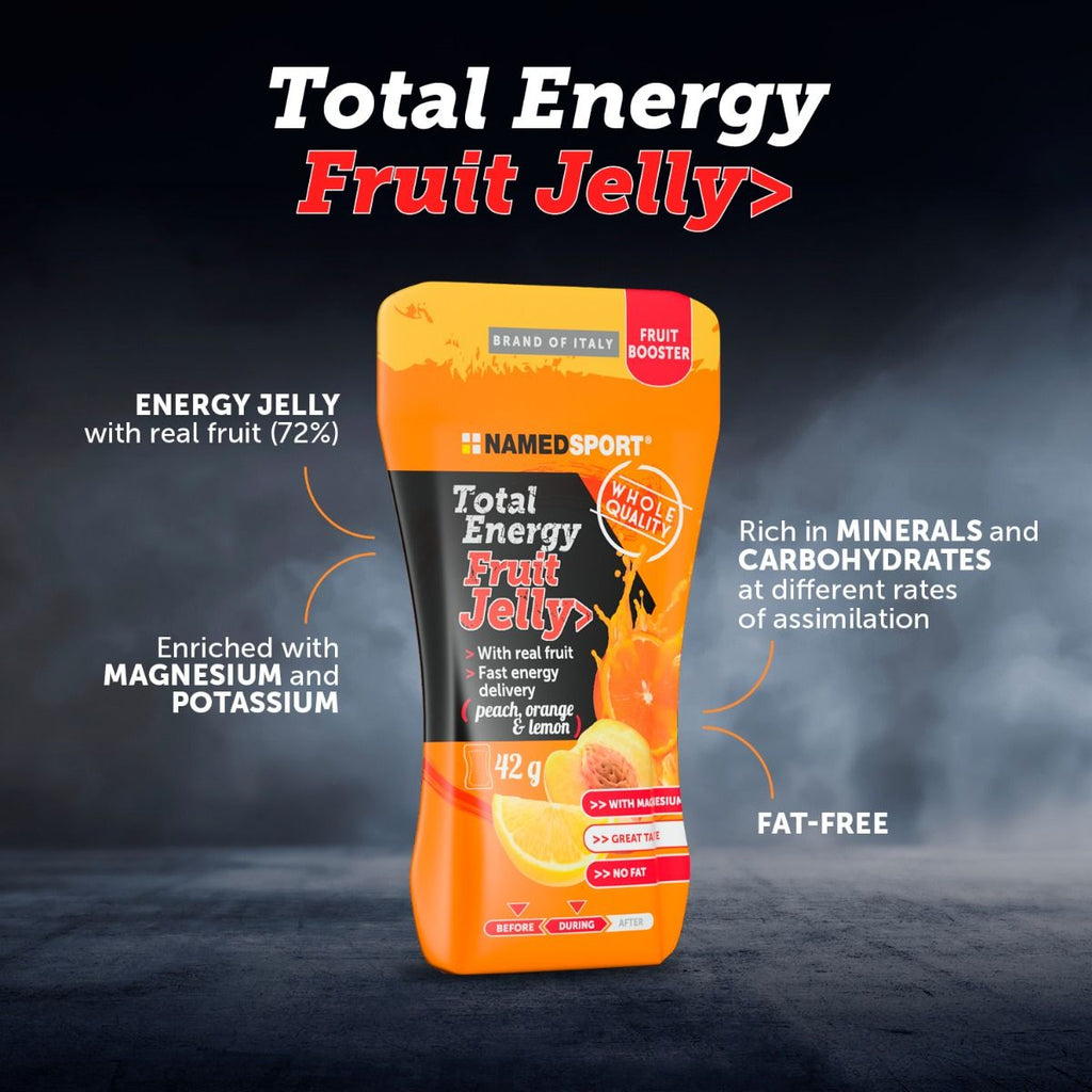 Gelatina Namedsport Total Energy Fruit Jelly Peach, Orange and Lemon 42g
