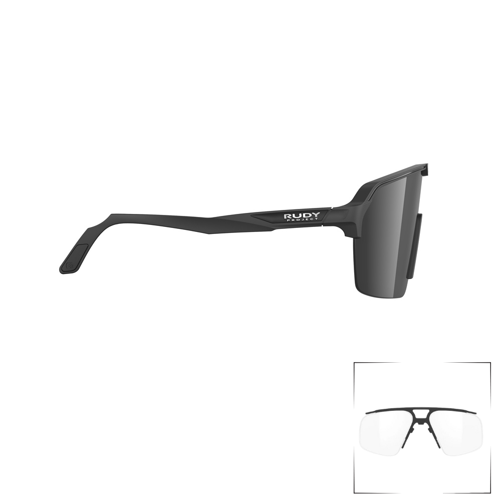 Lentes Rudy Project Spinshield Air con montura de media cápsula para un estilo ligero.
