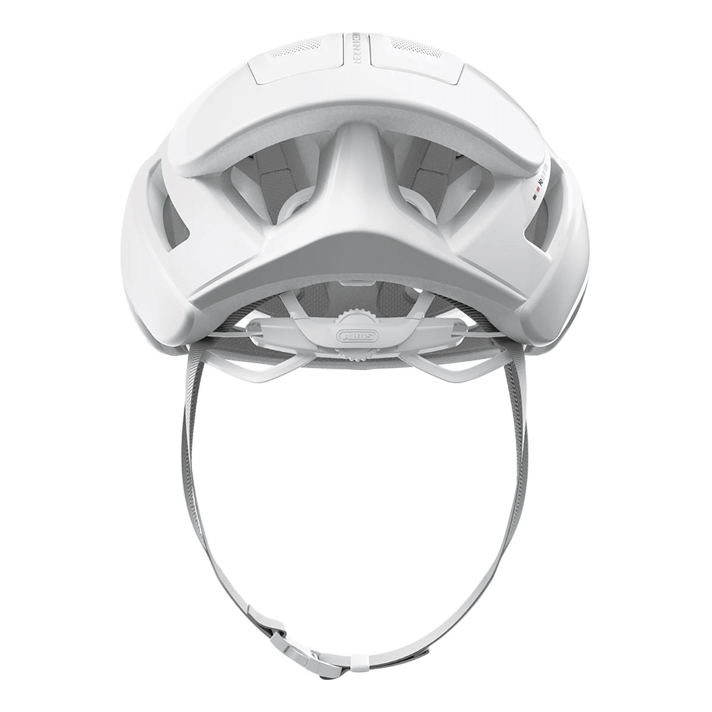 Casco Abus Gamechanger 2.0! color blanco puro tecnología del World Tour para ciclistas chilenos