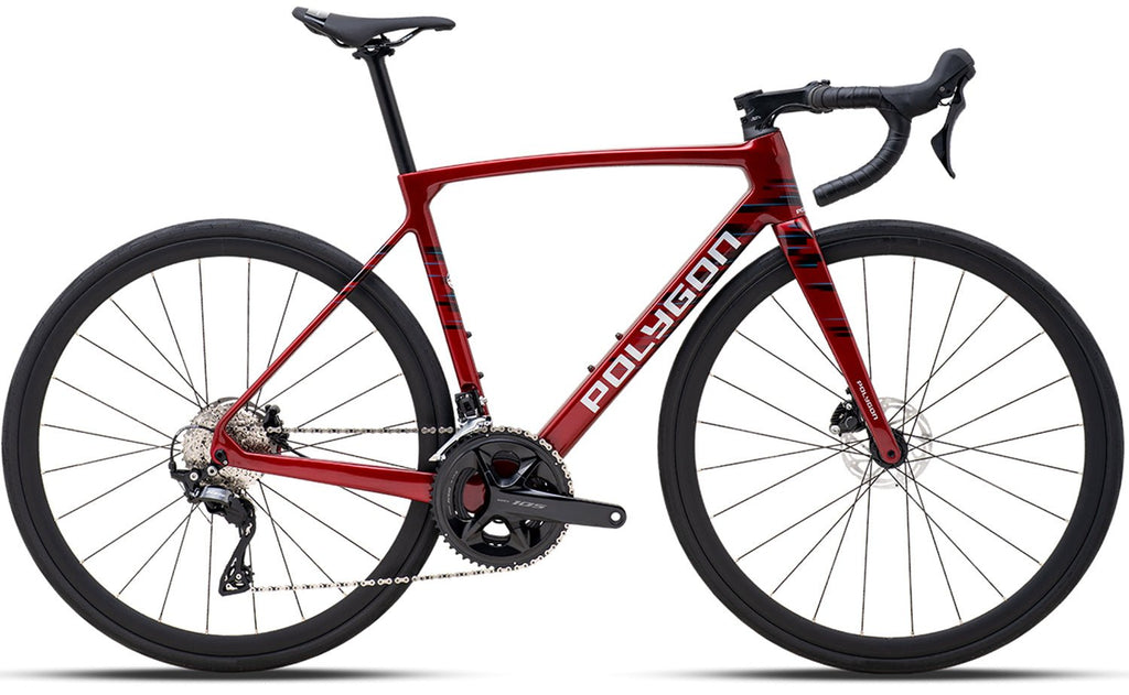 Bicicleta Ruta Polygon Strattos S7D Red/Blk con Shimano 105 12V en Chile
