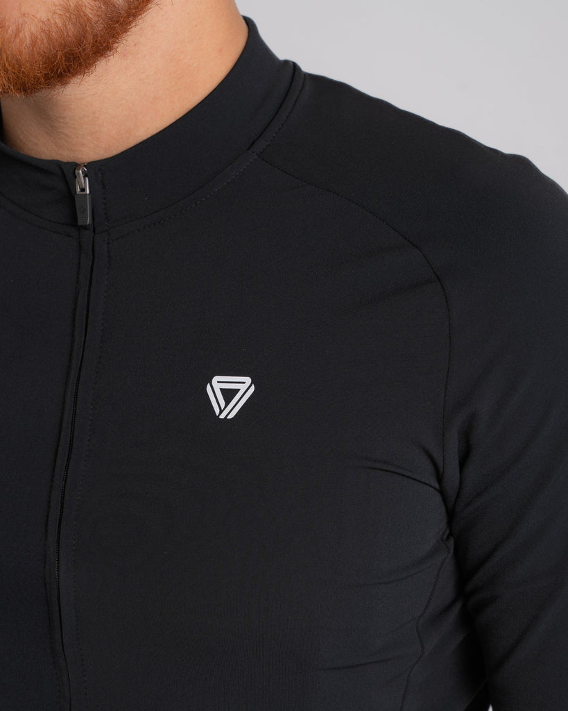 Cierre Chaqueta Térmica para ciclista  Unisex GW Negra