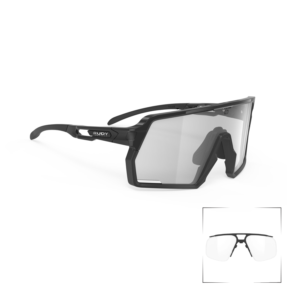 Gafas Rudy Project Kelion con inserto óptico y protección superior contra el viento.
