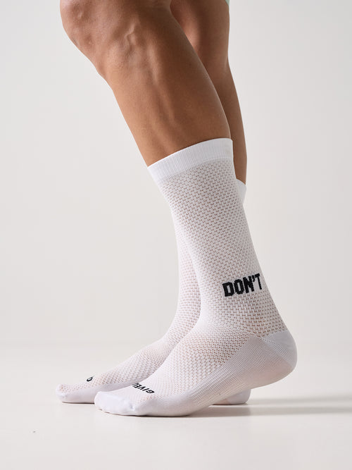 Calcetines Givelo ULTRA DON'T SETTLE Blancos Lo Barnechea Los Trapenses