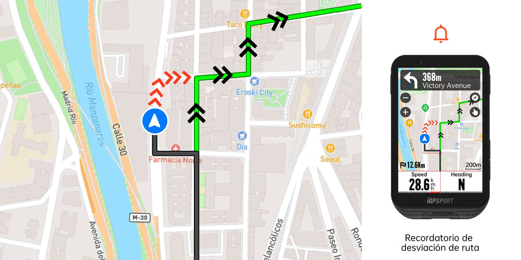 Ciclocomputador GPS iGPSPORT iGS800 Mapas Navegación