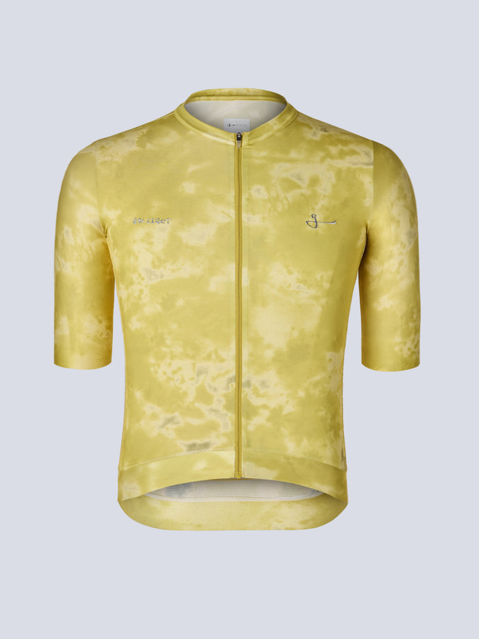 Comprar Tricota de Ciclismo Unisex Givelo G90 LIGHT de la serie Botanic en color amarillo y manga corta