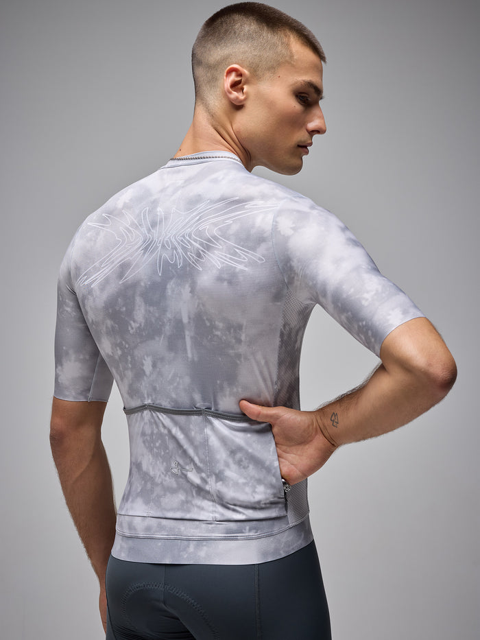 Tricota Gris para ciclismo Givelo G90 Light Botanic Ice, ajuste ergonómico para entrenamientos exigentes