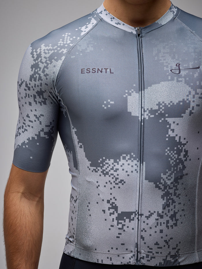 Tricota Ciclismo Unisex Givelo ESSNTL PIXEL SLATE Gris con estilo geométrico