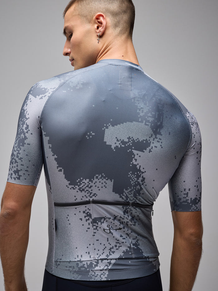 Tricota con bolsillos de Ciclismo Unisex Givelo ESSNTL PIXEL SLATE Gris