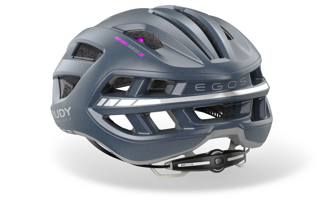 Casco Rudy Project Egos en color blanco con detalles de alta visibilidad