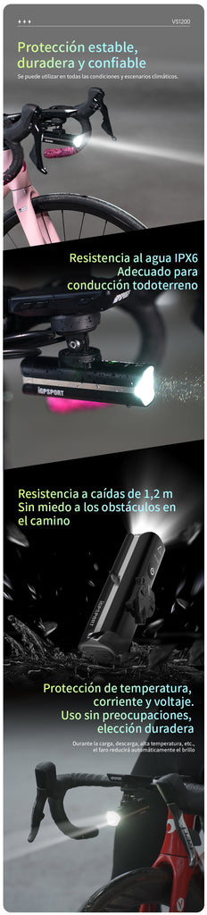 Luz Delantera Inteligente iGPSPORT VS1200