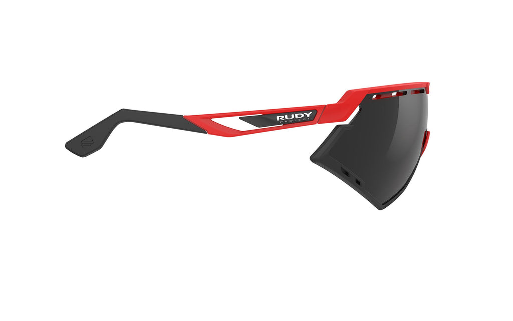 Lentes Rudy Project Defender en color Fired Red, ideales para ciclismo y deportes al aire libre