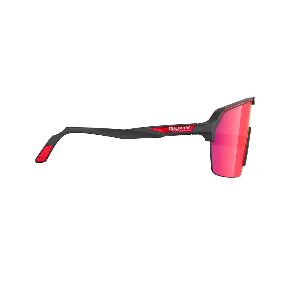 Lentes deportivos Rudy Project Spinshield Air en acción sobre un ciclista.