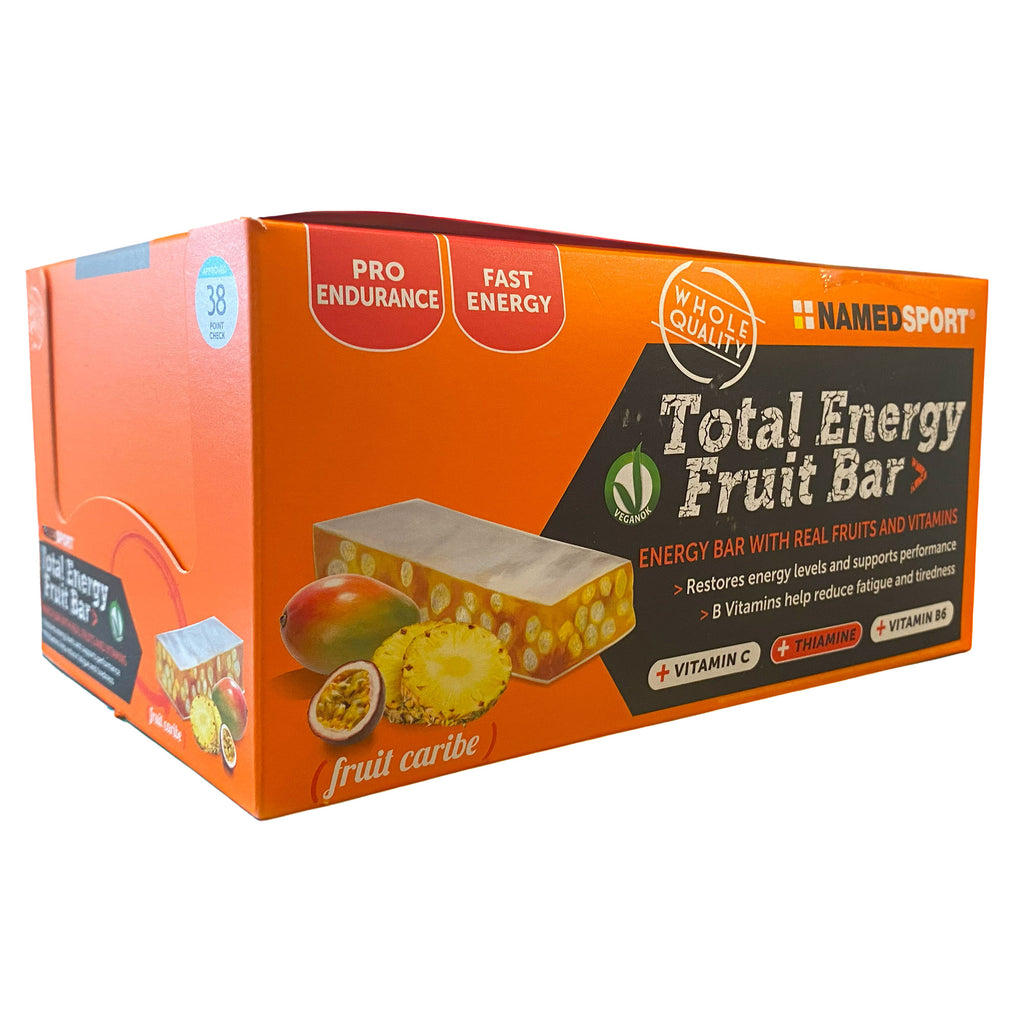 Caja Barras de Energía Namedsport Total Energy Fruit Bar Caribe 35g