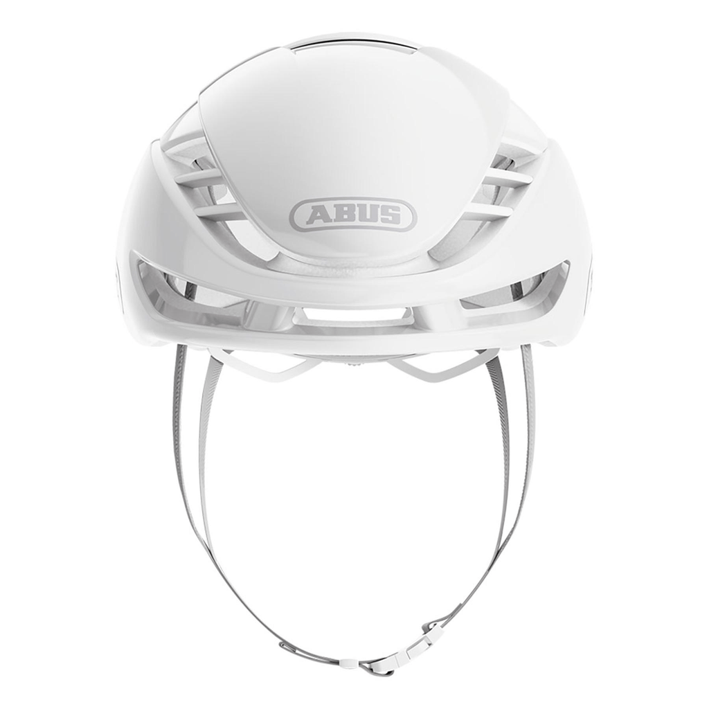 Casco para ciclismo profesional italiano, marca Abus Gamechanger 2.0! color blanco puro
