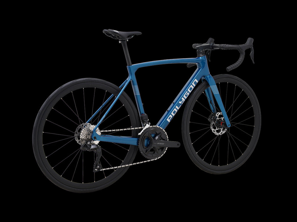 Diseño aerodinámico y elegante de la Polygon Strattos Carbon S7X para optimizar tu velocidad y rendimiento
