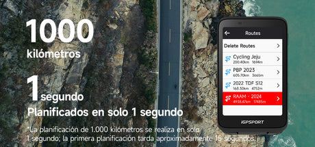 Ciclocomputador iGPSPORT BiNavi Pantalla Táctil rutas