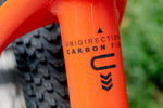 Detalle Carbon Bicicleta URANIUM MTB SOLAR - SRAM SX EAGLE 12 Frenos de disco color naranjo Chile