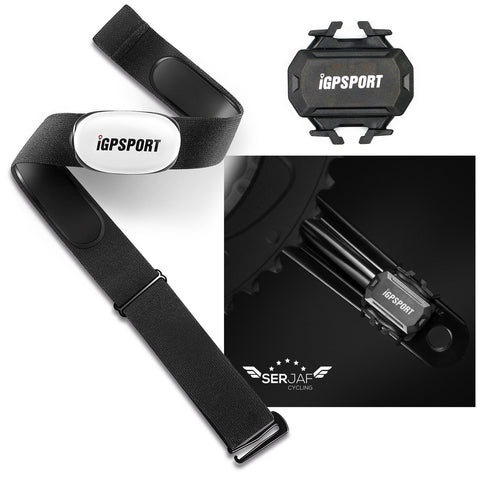 Pack Banda Cardiaca y Sensor Cadencia iGPSPORT SERJAF Cycling