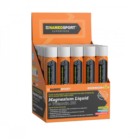 Suplemento Magnesio Líquido Con Vitamina B6 25ML caja de 20 viales NAMEDSPORT Chile