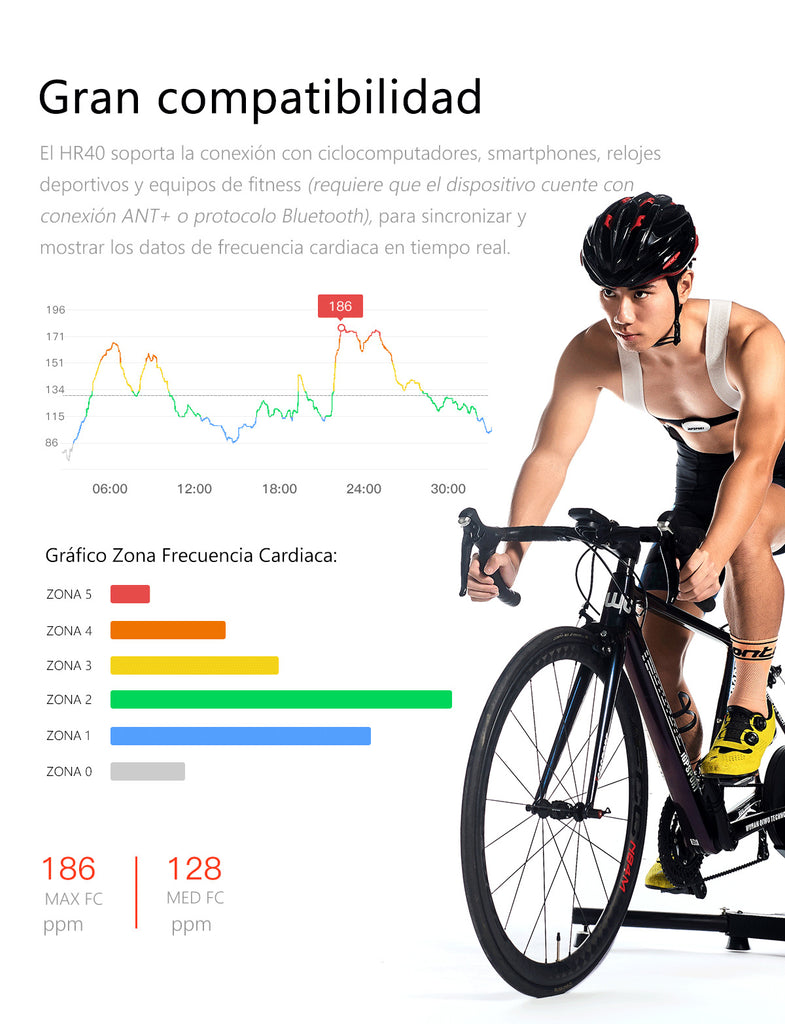 Banda Cardiaca para smartphone y ciclista